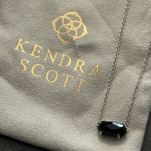 Kendra Scott Ever Silver and Black Necklace